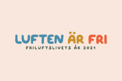 Logotyp med texten luften är fri, friluftsårets år 2021