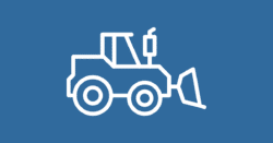 illustration traktor med skopa