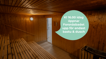 Bastu på forsnäsbadet.